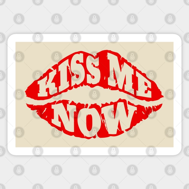 kiss me now lips Sticker by Mako Design 